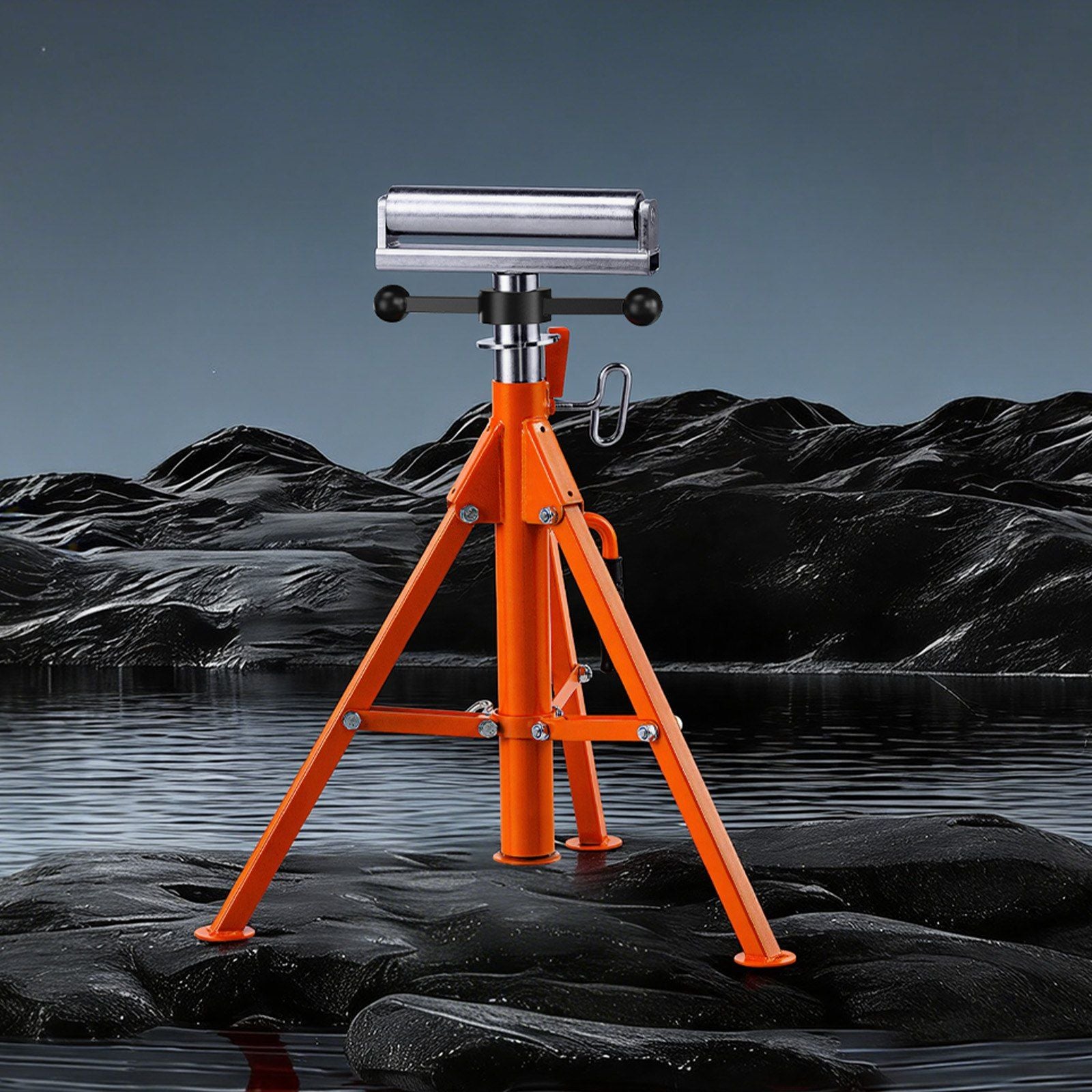 Roller Stand, Heavy Duty 1136 KG Load Capacity, 27.6"-52" Height Adjustable, 45# Steel Folding Roller Support V952-ZXGDZCZJ2852OPWP7V0