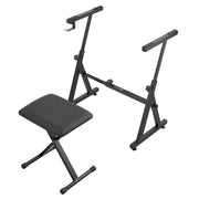 Piano Keyboard Stand and Bench Set, Z Style, Heavy-Duty Digital Piano Music Stand and Seat, 250 lbs Capacity V952-ZXGQJPZJDZZX1ZKY7V0
