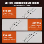 Linear Guide Rail Set, SFC20 1200mm, 2 PCS 47.2 in/1200 mm SFC20 Guide Rails 4 PCS SC20 Slide Blocks 4 PCS V952-ZXH20MM1200MM30G9V0
