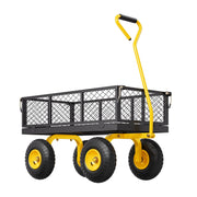 500 Lbs Steel Garden Cart, Heavy Duty Garden Wagon Cart Pullable on Wheels, Metal Yard Utility Wagon Carts V952-ZXHYTCHH500LVP7EBV0