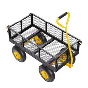 500 Lbs Steel Garden Cart, Heavy Duty Garden Wagon Cart Pullable on Wheels, Metal Yard Utility Wagon Carts V952-ZXHYTCHH500LVP7EBV0