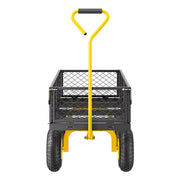 500 Lbs Steel Garden Cart, Heavy Duty Garden Wagon Cart Pullable on Wheels, Metal Yard Utility Wagon Carts V952-ZXHYTCHH500LVP7EBV0