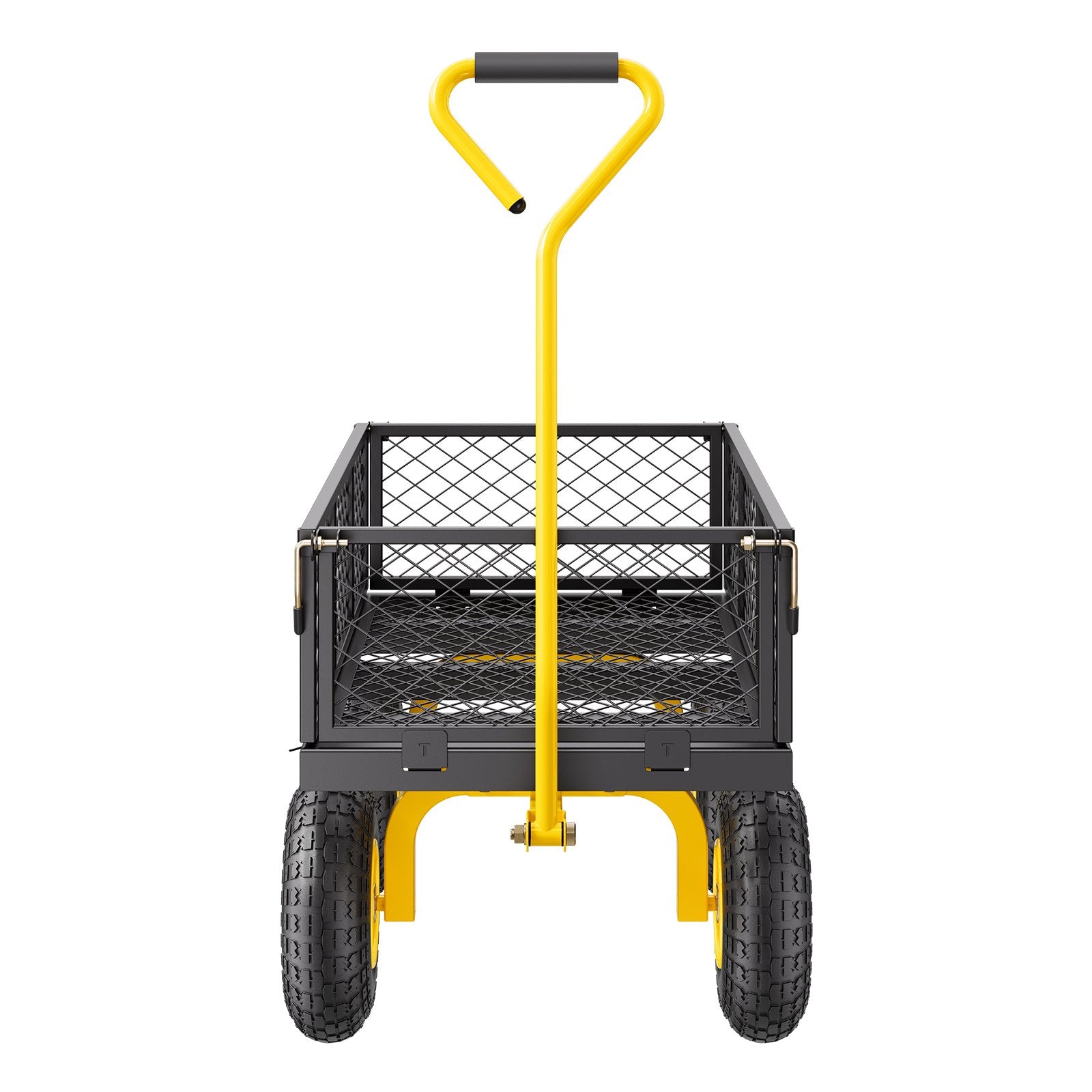 500 Lbs Steel Garden Cart, Heavy Duty Garden Wagon Cart Pullable on Wheels, Metal Yard Utility Wagon Carts V952-ZXHYTCHH500LVP7EBV0