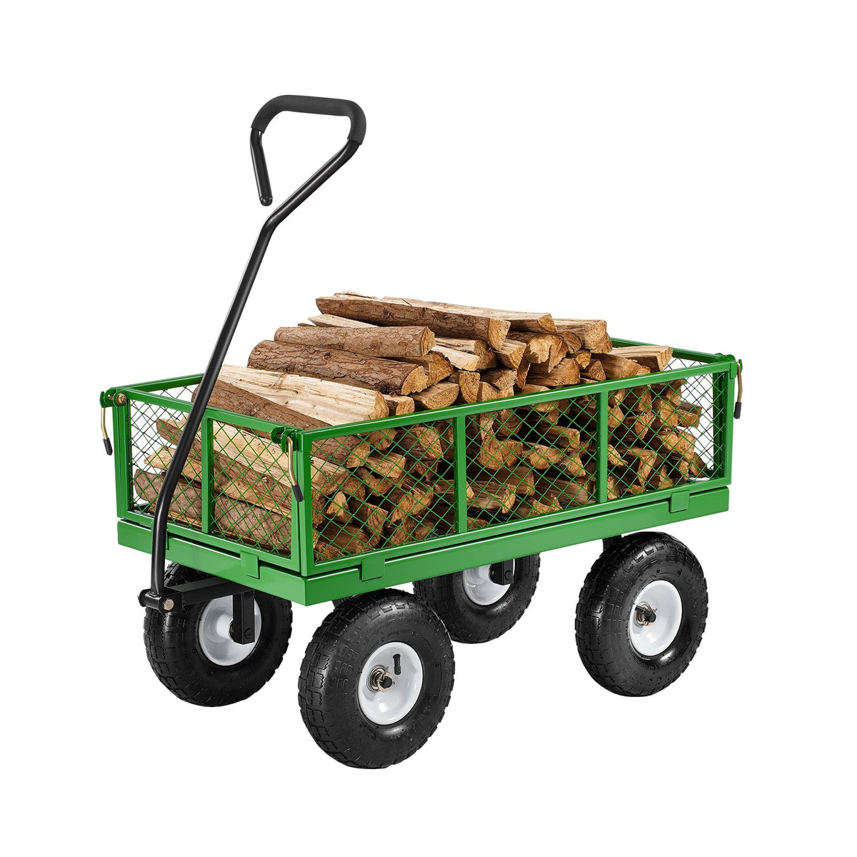 680 Lbs Steel Garden Cart on Wheels, Heavy Duty Garden Wagon Cart Pullable, Metal Outdoor Utility Yard Wagon V952-ZXHYTCHH680LDM4Y8V0