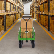 680 Lbs Steel Garden Cart on Wheels, Heavy Duty Garden Wagon Cart Pullable, Metal Outdoor Utility Yard Wagon V952-ZXHYTCHH680LDM4Y8V0