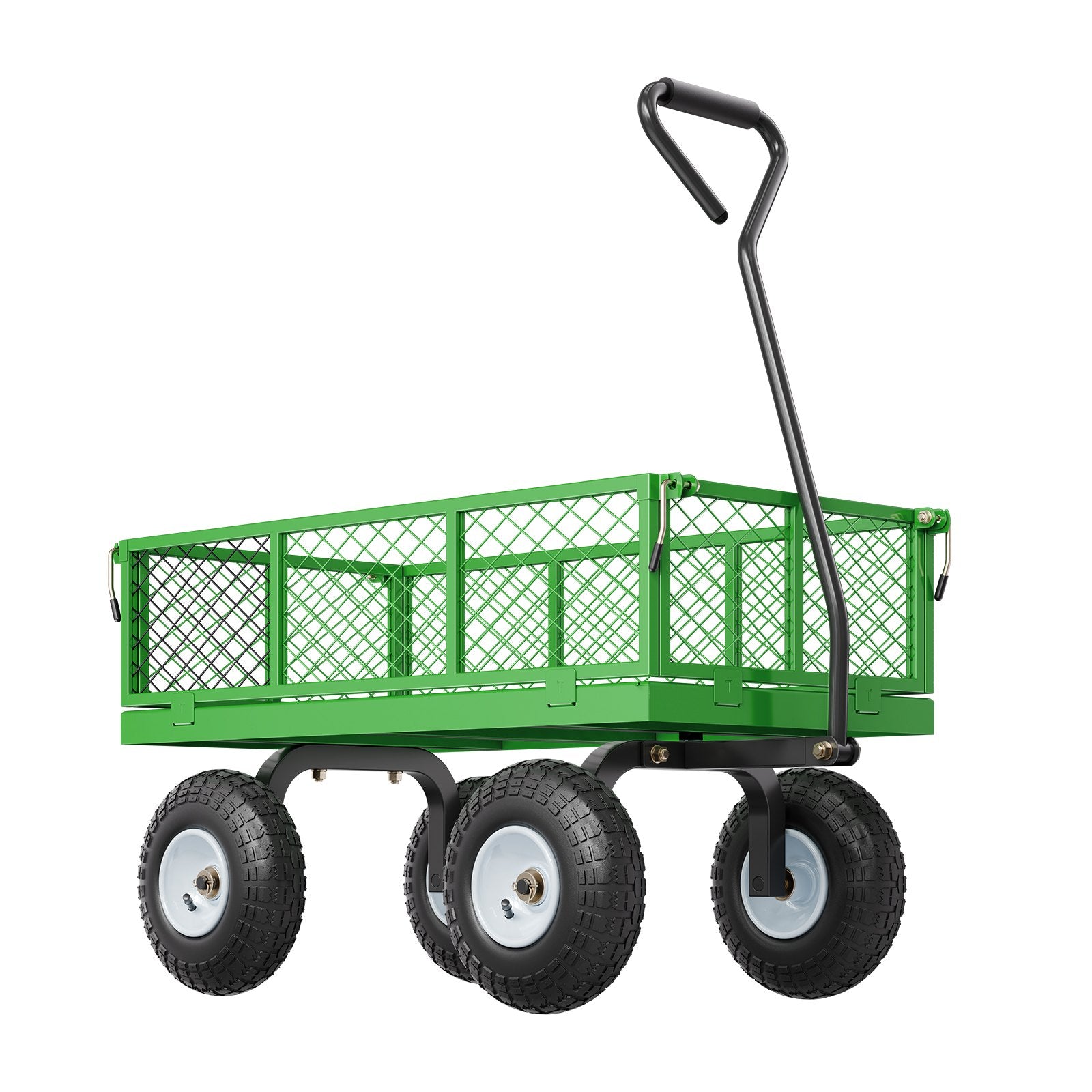 680 Lbs Steel Garden Cart on Wheels, Heavy Duty Garden Wagon Cart Pullable, Metal Outdoor Utility Yard Wagon V952-ZXHYTCHH680LDM4Y8V0
