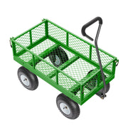 680 Lbs Steel Garden Cart on Wheels, Heavy Duty Garden Wagon Cart Pullable, Metal Outdoor Utility Yard Wagon V952-ZXHYTCHH680LDM4Y8V0
