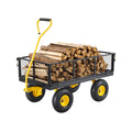 900 Lbs Heavy Duty Steel Garden Cart, Garden Wagon Cart on Wheels, Outdoor Metal Yard Utility Wagon Carts V952-ZXHYTCHH900L1UA7KV0