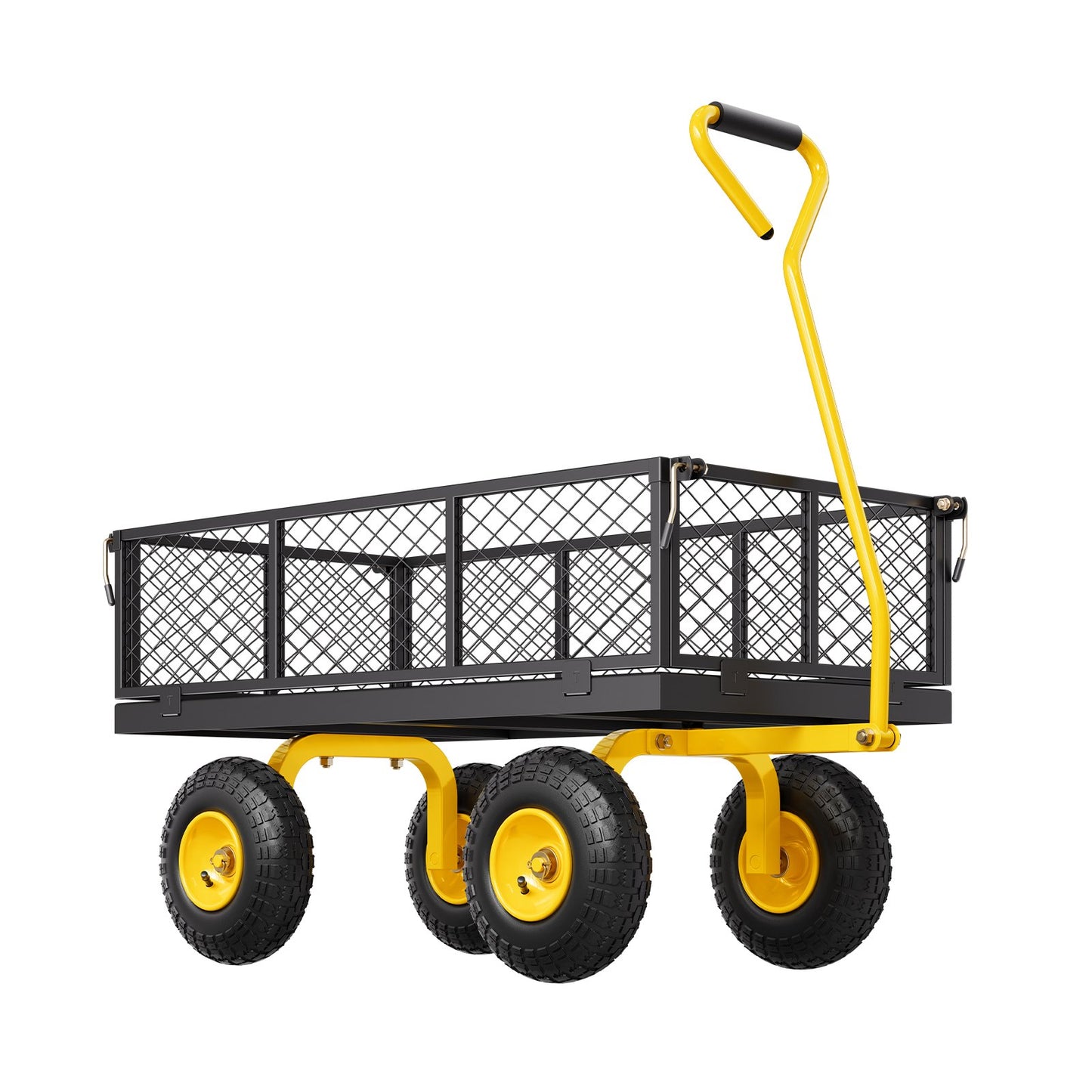 900 Lbs Heavy Duty Steel Garden Cart, Garden Wagon Cart on Wheels, Outdoor Metal Yard Utility Wagon Carts V952-ZXHYTCHH900L1UA7KV0