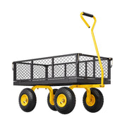 900 Lbs Heavy Duty Steel Garden Cart, Garden Wagon Cart on Wheels, Outdoor Metal Yard Utility Wagon Carts V952-ZXHYTCHH900L1UA7KV0