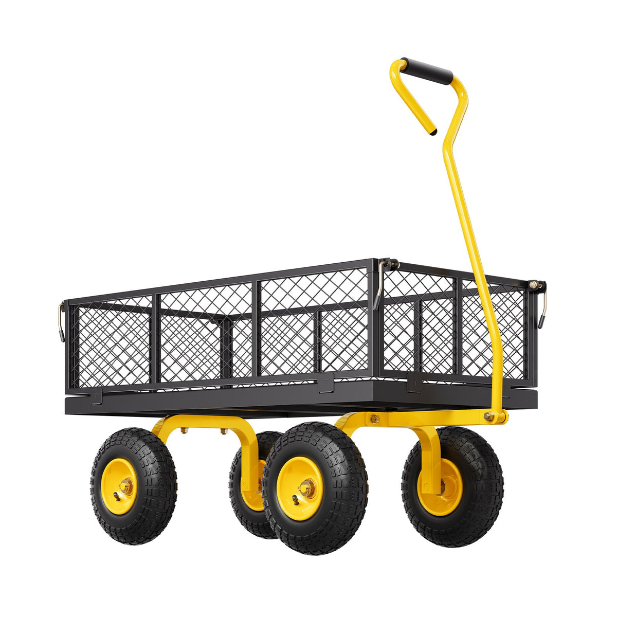 900 Lbs Heavy Duty Steel Garden Cart, Garden Wagon Cart on Wheels, Outdoor Metal Yard Utility Wagon Carts V952-ZXHYTCHH900L1UA7KV0