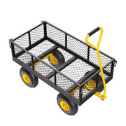 900 Lbs Heavy Duty Steel Garden Cart, Garden Wagon Cart on Wheels, Outdoor Metal Yard Utility Wagon Carts V952-ZXHYTCHH900L1UA7KV0