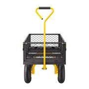 900 Lbs Heavy Duty Steel Garden Cart, Garden Wagon Cart on Wheels, Outdoor Metal Yard Utility Wagon Carts V952-ZXHYTCHH900L1UA7KV0