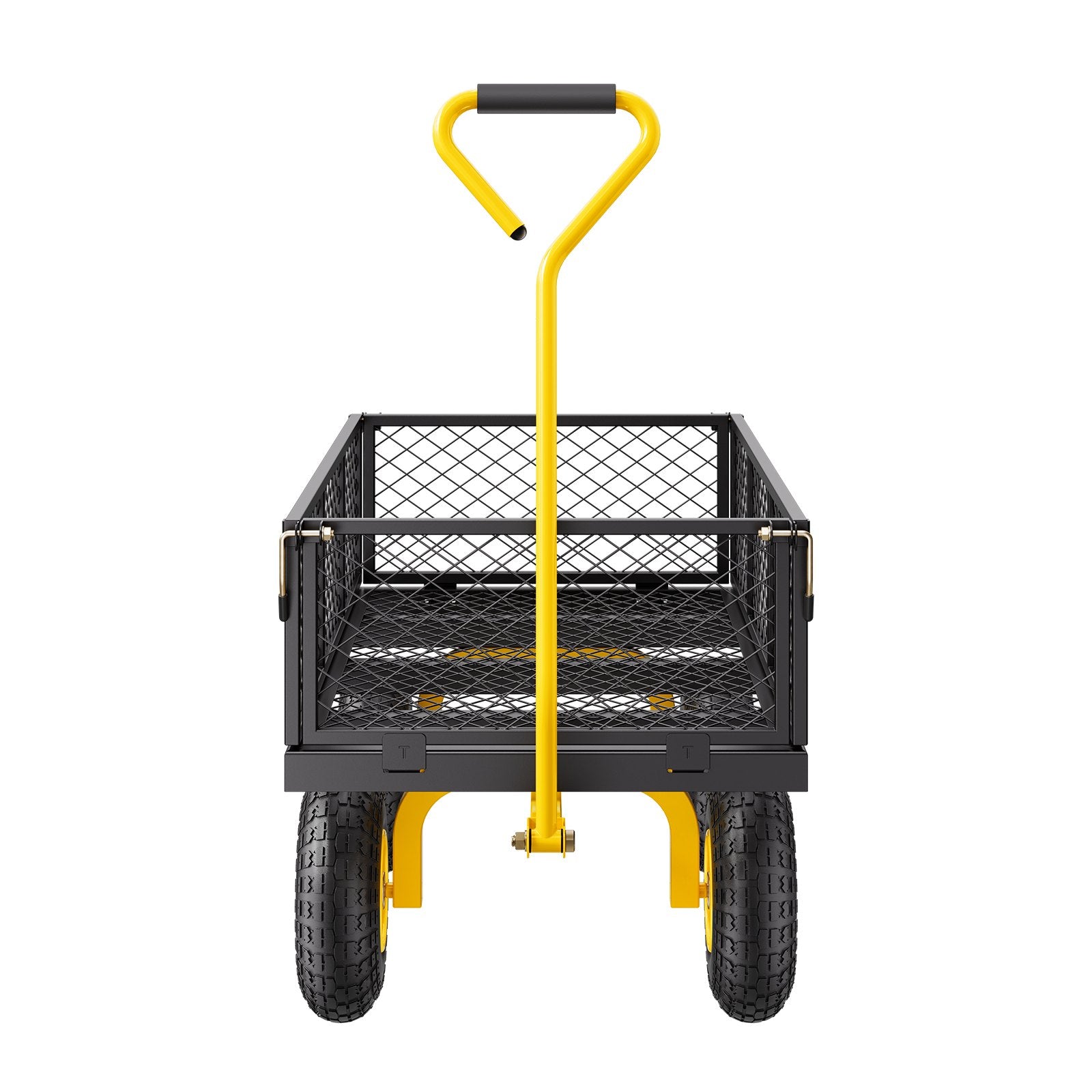 900 Lbs Heavy Duty Steel Garden Cart, Garden Wagon Cart on Wheels, Outdoor Metal Yard Utility Wagon Carts V952-ZXHYTCHH900L1UA7KV0