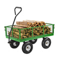 900 Lbs Steel Garden Cart on Wheels, Heavy Duty Pullable Garden Wagon Yard Cart, Outdoor Metal Utility Wagon V952-ZXHYTCLS900BG0TN3V0