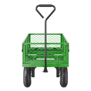 900 Lbs Steel Garden Cart on Wheels, Heavy Duty Pullable Garden Wagon Yard Cart, Outdoor Metal Utility Wagon V952-ZXHYTCLS900BG0TN3V0