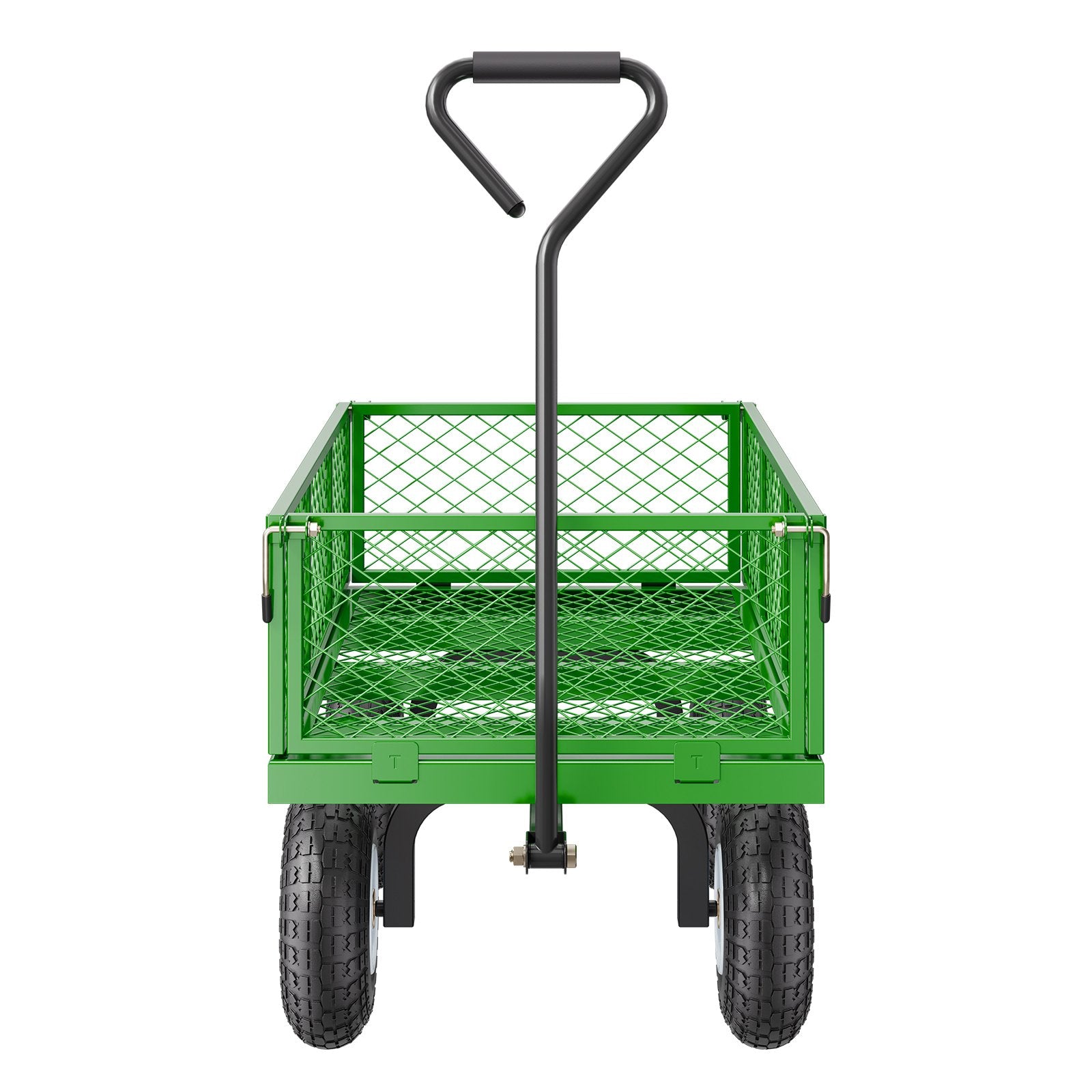 900 Lbs Steel Garden Cart on Wheels, Heavy Duty Pullable Garden Wagon Yard Cart, Outdoor Metal Utility Wagon V952-ZXHYTCLS900BG0TN3V0