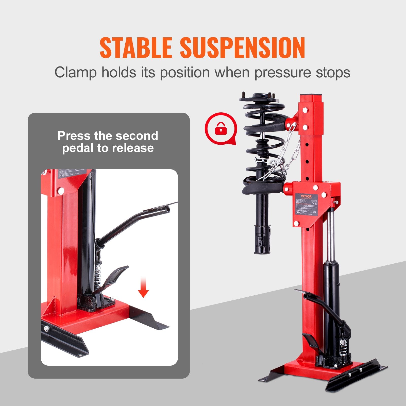Strut Spring Compressor, 4.5 Ton/9920 LBS Hydraulic Jack Capacity, 1 Ton Rated Compression Force, Auto Strut V952-ZXJZDHCZQJTYYH9F2V0