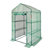 Walk-in Green House, 4.6 x 2.4 x 6.7 ft Greenhouse with Shelves, Set Up in Minutes, High Strength PE Cover V952-ZXJZWSFMTCGLSKFP5V0