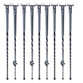 Staircase Metal Balusters, 44'' x 1/2" Galvanized Steel Decorative Banister Spindles, 10 Pack Deck Baluster V952-ZXKLGZ10G43835UVDV0