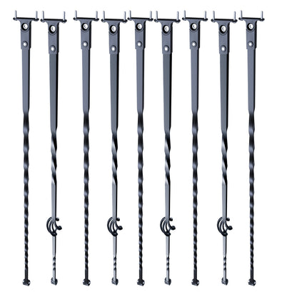 Staircase Metal Balusters, 44'' x 1/2" Galvanized Steel Decorative Banister Spindles, 10 Pack Deck Baluster V952-ZXKLGZ10G43835UVDV0