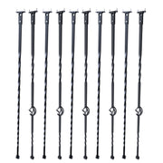 Staircase Metal Balusters, 44'' x 1/2" Galvanized Steel Decorative Banister Spindles, 10 Pack Deck Baluster V952-ZXKLGZ10G43835UVDV0