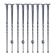 Staircase Metal Balusters, 44'' x 1/2" Galvanized Steel Decorative Banister Spindles, 10 Pack Deck Baluster V952-ZXKLGZ10G43835UVDV0