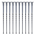 Staircase Metal Balusters, 44'' x 1/2" Galvanized Steel Decorative Banister Spindles, 10 Pack Deck Baluster V952-ZXKLGZ10G44YH4VC6V0