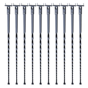 Staircase Metal Balusters, 44'' x 1/2" Galvanized Steel Decorative Banister Spindles, 10 Pack Deck Baluster V952-ZXKLGZ10G44YH4VC6V0