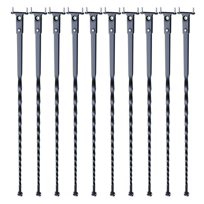 Staircase Metal Balusters, 44'' x 1/2" Galvanized Steel Decorative Banister Spindles, 10 Pack Deck Baluster V952-ZXKLGZ10G44YH4VC6V0