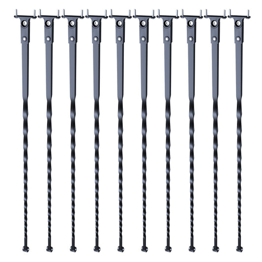 Staircase Metal Balusters, 44'' x 1/2" Galvanized Steel Decorative Banister Spindles, 10 Pack Deck Baluster V952-ZXKLGZ10G44YH4VC6V0