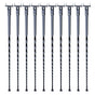 Staircase Metal Balusters, 44'' x 1/2" Galvanized Steel Decorative Banister Spindles, 10 Pack Deck Baluster V952-ZXKLGZ10G44YH4VC6V0