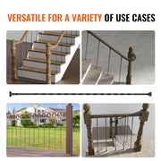 Staircase Metal Balusters, 44'' x 1/2" Galvanized Steel Decorative Banister Spindles, 10 Pack Deck Baluster V952-ZXKLGZ10G44YH4VC6V0
