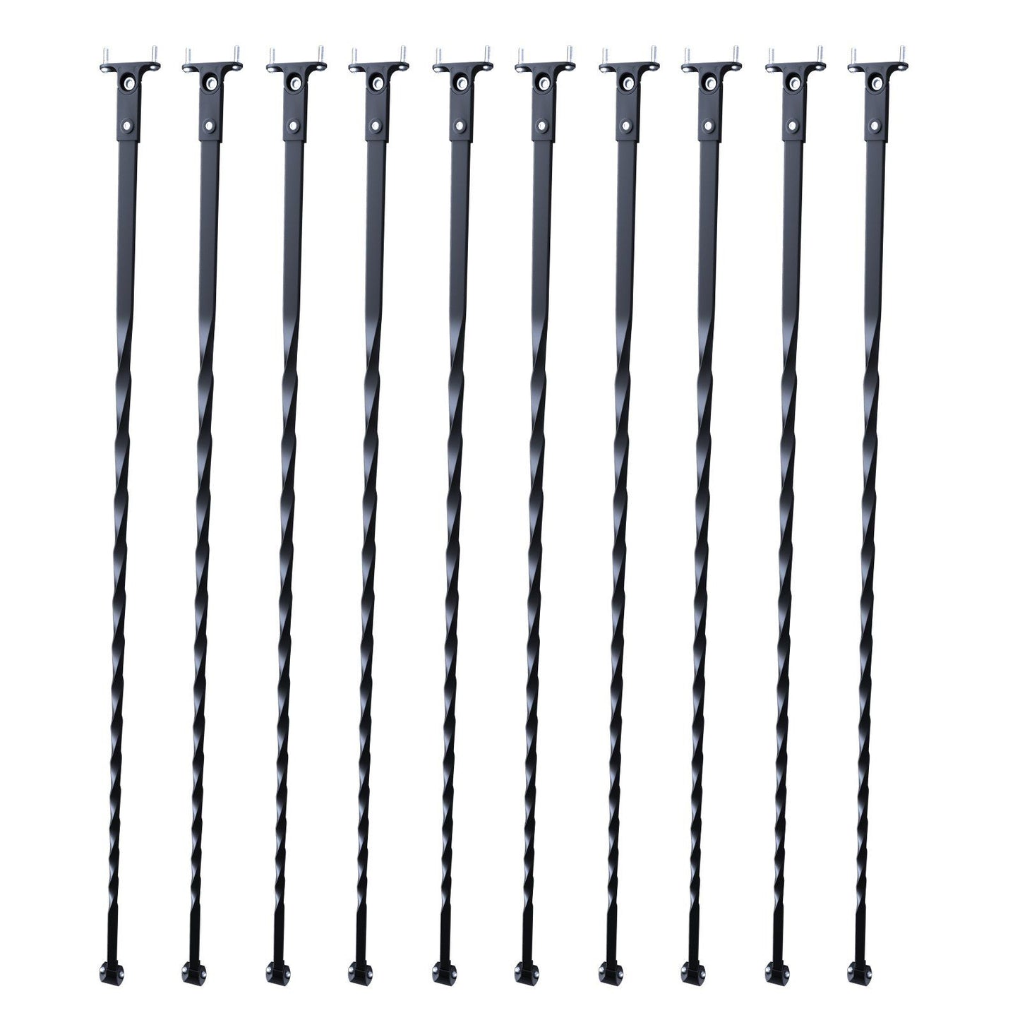 Staircase Metal Balusters, 44'' x 1/2" Galvanized Steel Decorative Banister Spindles, 10 Pack Deck Baluster V952-ZXKLGZ10G44YH4VC6V0