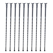 Staircase Metal Balusters, 44'' x 1/2" Galvanized Steel Decorative Banister Spindles, 10 Pack Deck Baluster V952-ZXKLGZ10G44YH4VC6V0