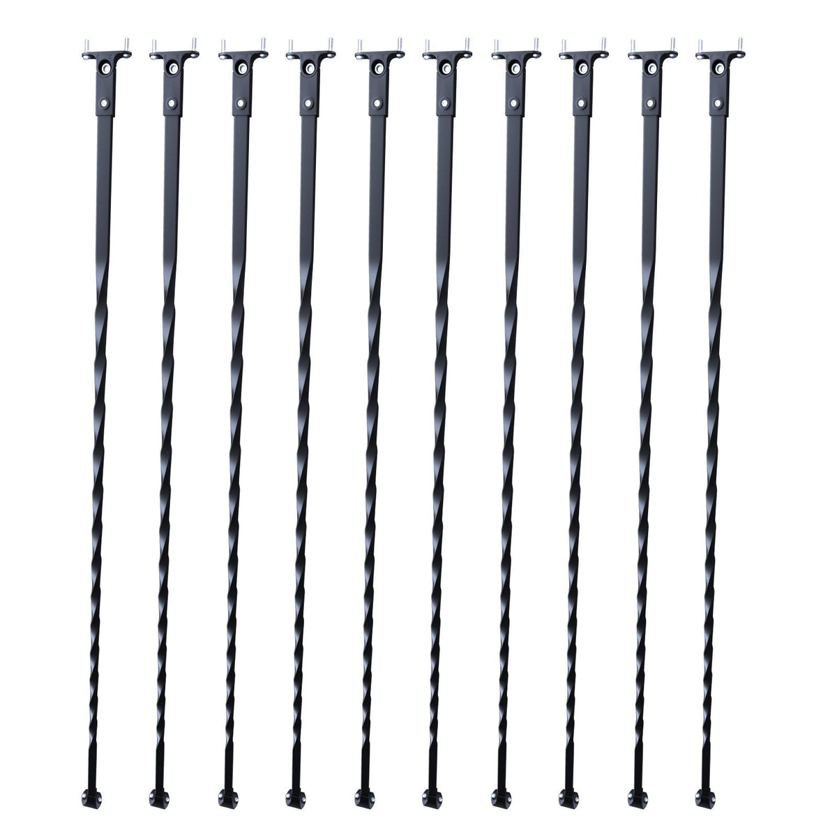 Staircase Metal Balusters, 44'' x 1/2" Galvanized Steel Decorative Banister Spindles, 10 Pack Deck Baluster V952-ZXKLGZ10G44YH4VC6V0