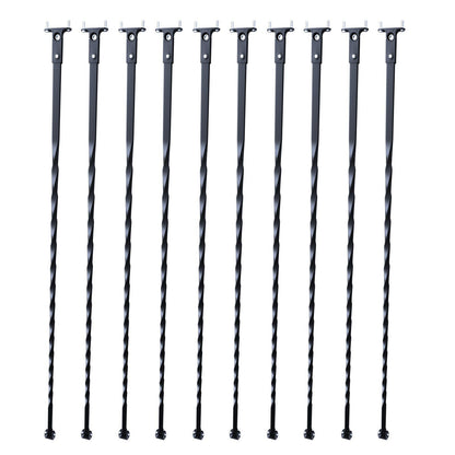 Staircase Metal Balusters, 44'' x 1/2" Galvanized Steel Decorative Banister Spindles, 10 Pack Deck Baluster V952-ZXKLGZ10G44YH4VC6V0