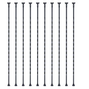 Staircase Metal Balusters, 44'' x 1/2" Galvanized Steel Decorative Banister Spindles, 10 Pack Deck Baluster V952-ZXKLGZ10G44YH4VC6V0