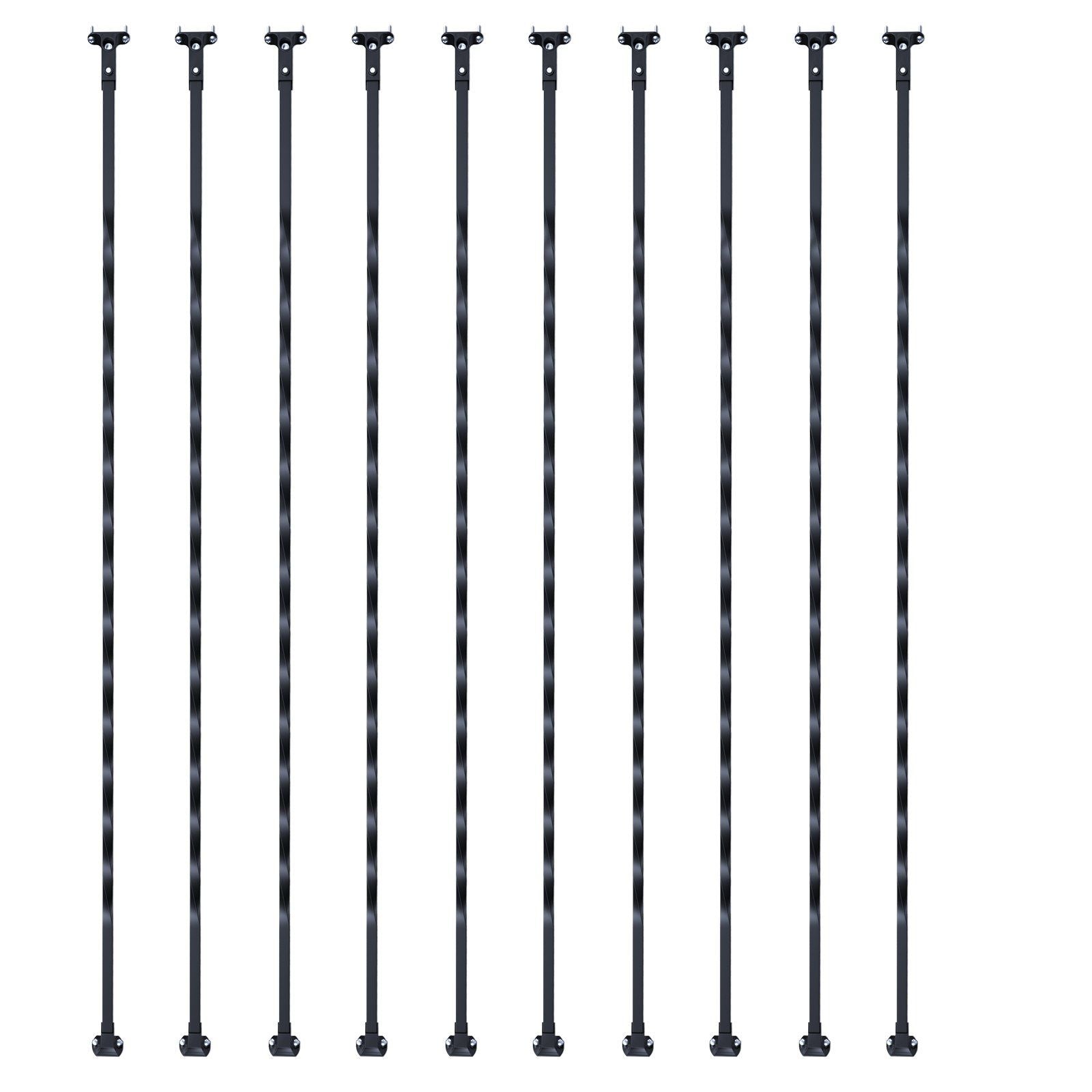 Staircase Metal Balusters, 44'' x 1/2" Galvanized Steel Decorative Banister Spindles, 10 Pack Deck Baluster V952-ZXKLGZ10G44YH4VC6V0