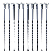 Staircase Metal Balusters, 44'' x 1/2" Galvanized Steel Decorative Banister Spindles, 10 Pack Deck Baluster V952-ZXKLGZ10G44YH4VC6V0