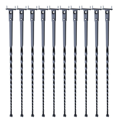 Staircase Metal Balusters, 44'' x 1/2" Galvanized Steel Decorative Banister Spindles, 10 Pack Deck Baluster V952-ZXKLGZ10G44YH4VC6V0