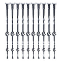 Staircase Metal Balusters, 44'' x 1/2" Galvanized Steel Decorative Banister Spindles, 10 Pack Deck Baluster V952-ZXKLGZ44YC103UJY9V0