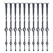 Staircase Metal Balusters, 44'' x 1/2" Galvanized Steel Decorative Banister Spindles, 10 Pack Deck Baluster V952-ZXKLGZ44YC103UJY9V0