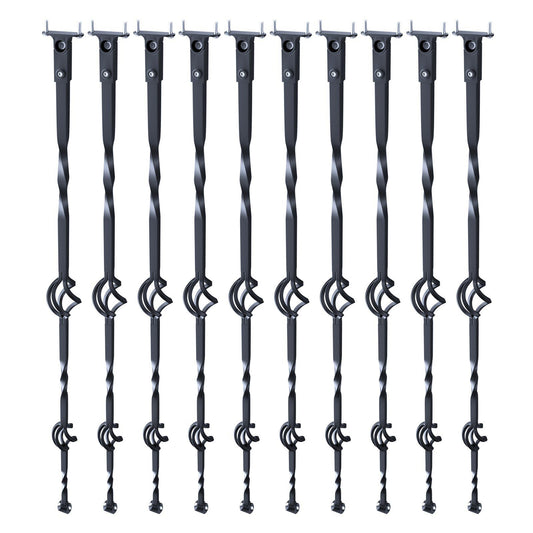 Staircase Metal Balusters, 44'' x 1/2" Galvanized Steel Decorative Banister Spindles, 10 Pack Deck Baluster V952-ZXKLGZ44YC103UJY9V0