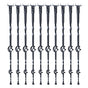 Staircase Metal Balusters, 44'' x 1/2" Galvanized Steel Decorative Banister Spindles, 10 Pack Deck Baluster V952-ZXKLGZ44YC103UJY9V0