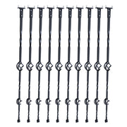 Staircase Metal Balusters, 44'' x 1/2" Galvanized Steel Decorative Banister Spindles, 10 Pack Deck Baluster V952-ZXKLGZ44YC103UJY9V0