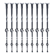Staircase Metal Balusters, 44'' x 1/2" Galvanized Steel Decorative Banister Spindles, 10 Pack Deck Baluster V952-ZXKLGZ44YC103UJY9V0