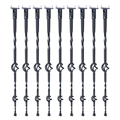 Staircase Metal Balusters, 44'' x 1/2" Galvanized Steel Decorative Banister Spindles, 10 Pack Deck Baluster V952-ZXKLGZ44YC103UJY9V0