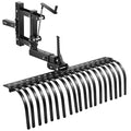 106.7cm Tow Behind Landscape Rake, 3-Point Lawn Rock Rake with Blade & Lift Lever, Fit Category 1 ATVs UTVs V952-ZXSCJ42INCHYATJQA001V0