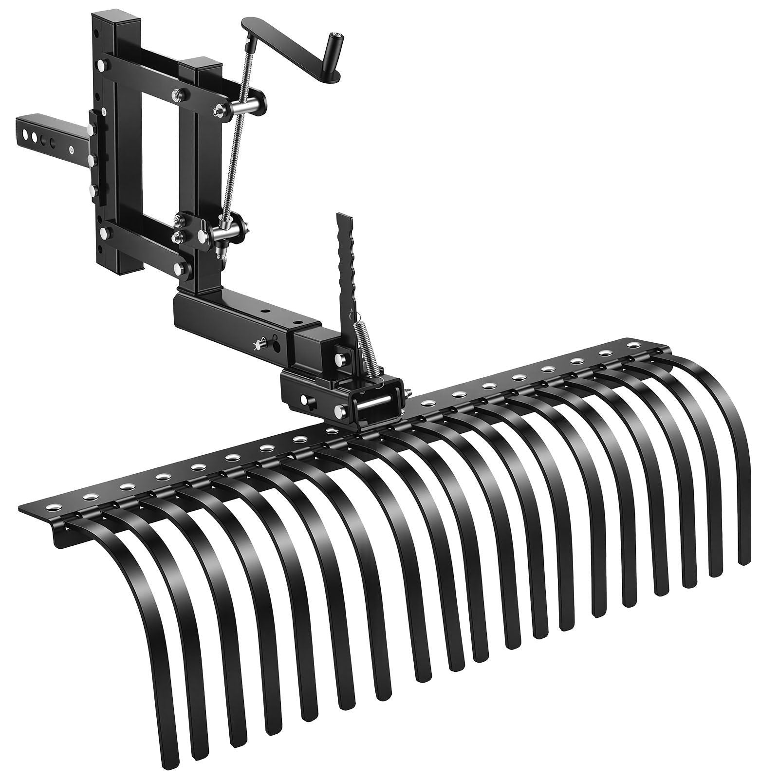 106.7cm Tow Behind Landscape Rake, 3-Point Lawn Rock Rake with Blade & Lift Lever, Fit Category 1 ATVs UTVs V952-ZXSCJ42INCHYATJQA001V0